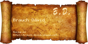 Brauch Dávid névjegykártya